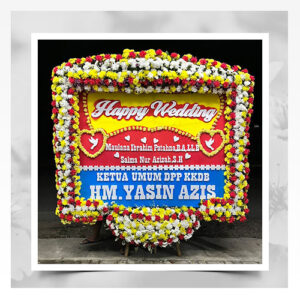 papan bungan ucapan happy wedding 16
