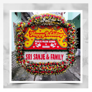 Home papan bunga happy wedding 2