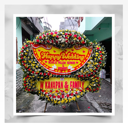 papan bunga happy wedding 3 papan bunga happy wedding 3