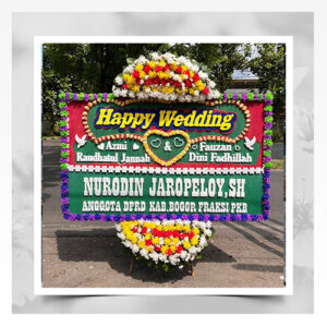 Home papan bunga happy wedding elegan