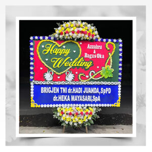 papan bunga happy wedding elegan 37