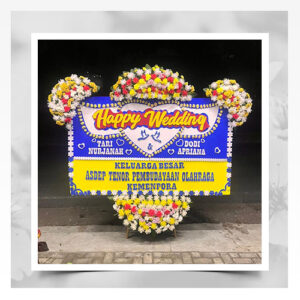 papan bunga happy wedding elegan 37 (salin)