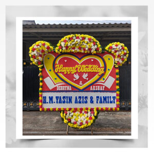 papan bunga happy wedding elegan 39 (salin)